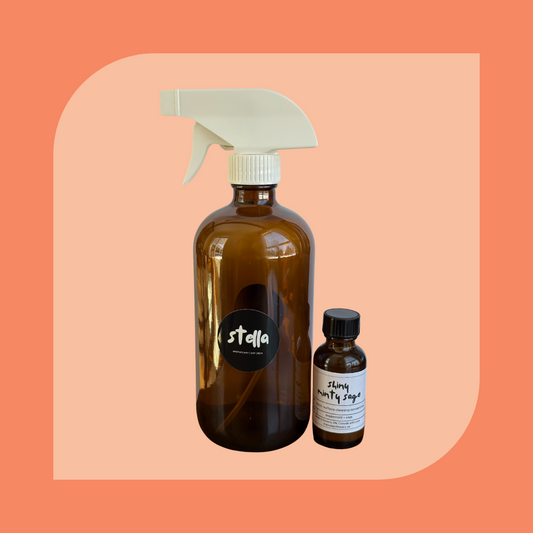 Shiny Minty Sage Cleaning Concentrate + Spray Bottle